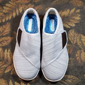 Youyan Unisex Grey Velcro Adjustable Anti-Slip Air Cushion Walking Shoes